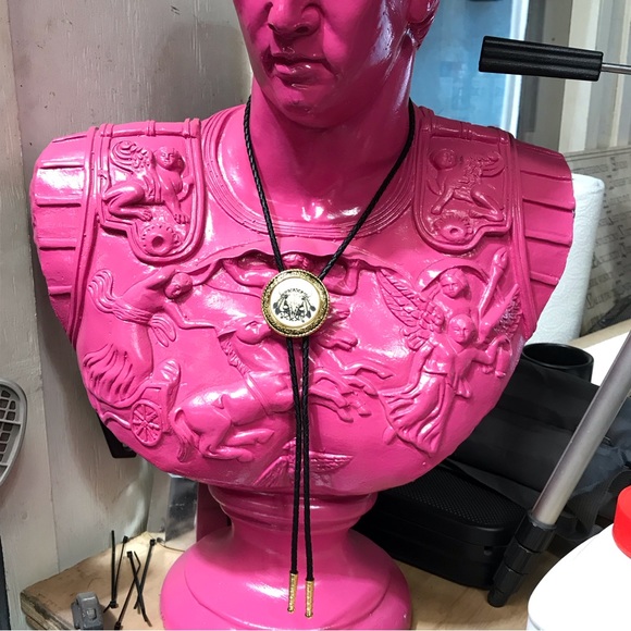 Vintage Barlow Buffalo Skull Bolo Tie – NIB – Western Cowboy Rockabilly - Picture 14 of 17